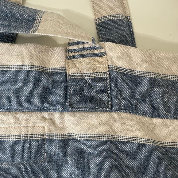 Ralph Lauren Polo cotton/lien carryall tote - Picture 4 of 7